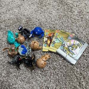 Vintage Bakugan Battle Brawlers Lot of 9 Figures with Gate and Ability Cards